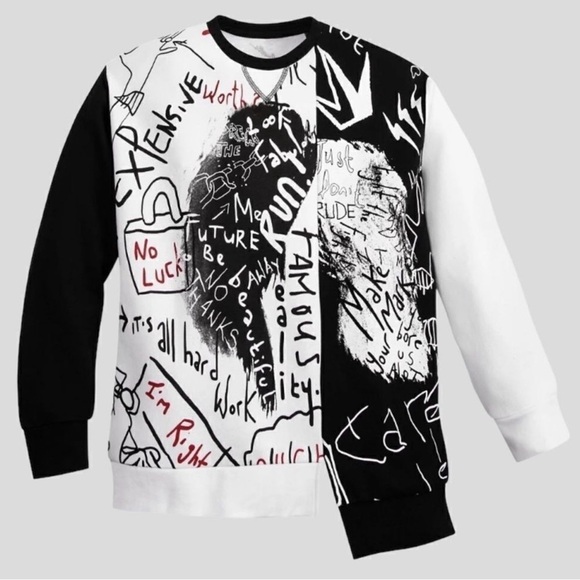 Disney Parks Cruella De Vil asymmetric graphic sweatshirt, size XL - Picture 1 of 12